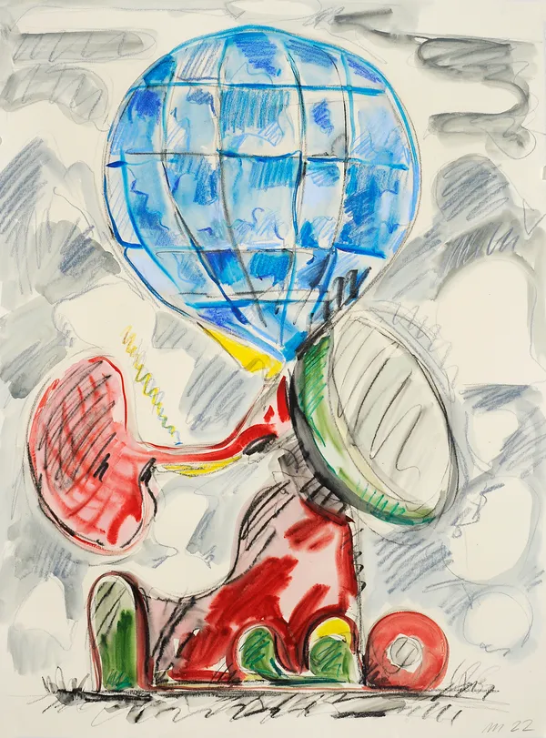 Untitled, Mixed Media on Paper, 30x22", 2022