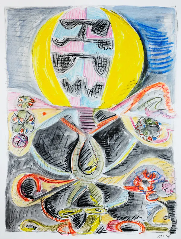 Untitled, Mixed Media on Paper, 24x18", 2014