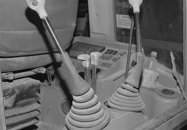 Excavator Controls, Brighton Farm, St. George, Barbados, 2017 Selenium Toned Silver Gelatin Print, 16x20" Archival Pigment Print on Moab Entrada Rag, 17x21" Edition of Three