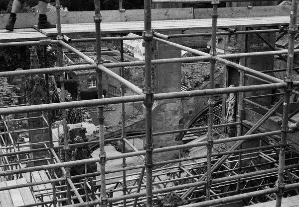 Construction, Melrose Abbey, Scotland, 2013 Archival Pigment Print on Hahnemuhle Photo Rag , 17x21" Edition of Three