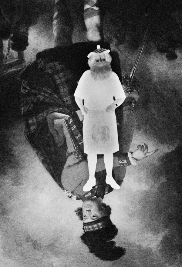 Hugh Montgomerie/Scottish Costume Double Exposure, Scotland, 2013 Archival Pigment Print on Hahnemuhle Photo Rag , 21x17" Edition of Three
