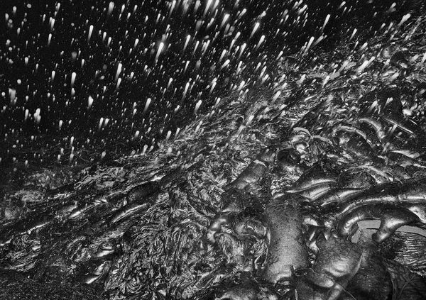 Rain and Fresh Lava at Night, Hawai'i, 2005 Archival Pigment Print on Hahnemuhle Photo Rag, 17x21" Edition of Three