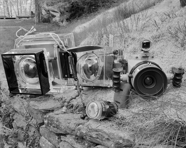 Large Format Underwater and Aerial Cameras, Wilton, Connecticut, 2023 Selenium Toned Silver Gelatin Print 16x20" Edition of Three