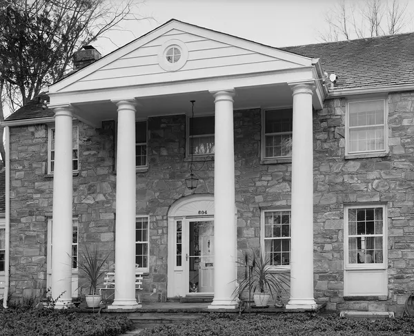 Nova at Door of 604, Falls Church, Virginia, 2023 Selenium Toned Silver Gelatin Print 16x20" Edition of Three