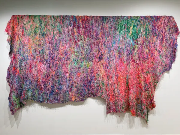 Carmen Mardonez, Chromatic Solace, freehand embroidered large-scale installation, 2026