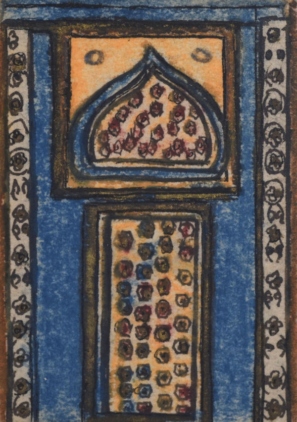 Mixed media on paper by the American artist Jennie Lewis for sale