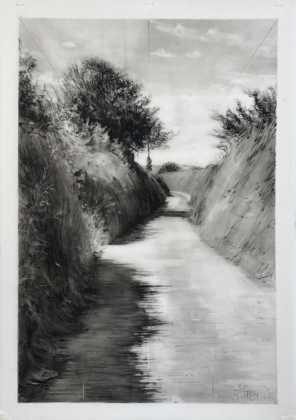 Laurie Steen, as the sun spread gold and pink, drawing 24-22