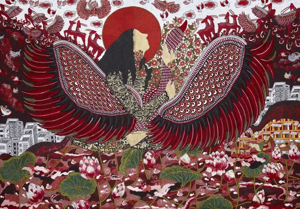 Seema Kohli, Between Heaven and Earth-The Golden Womb Series , 2025