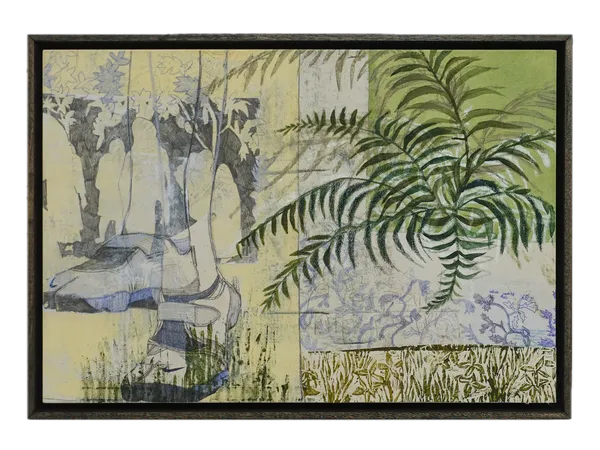 Alya Hatta Page I: Homecoming, 2026 Acrylic, oil pastel, and graphite on canvas 45 x 65 cm