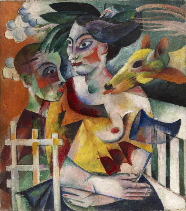 Mother with Child and Deer