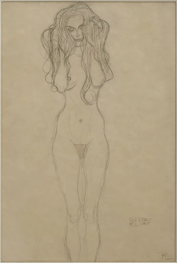 Standing Nude, facing front (Study for Beethoven Frieze)