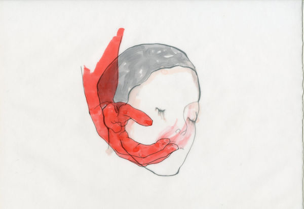 Maskhara #85 2014 graphite and marker on layers of paper 35.6 x 43 cm