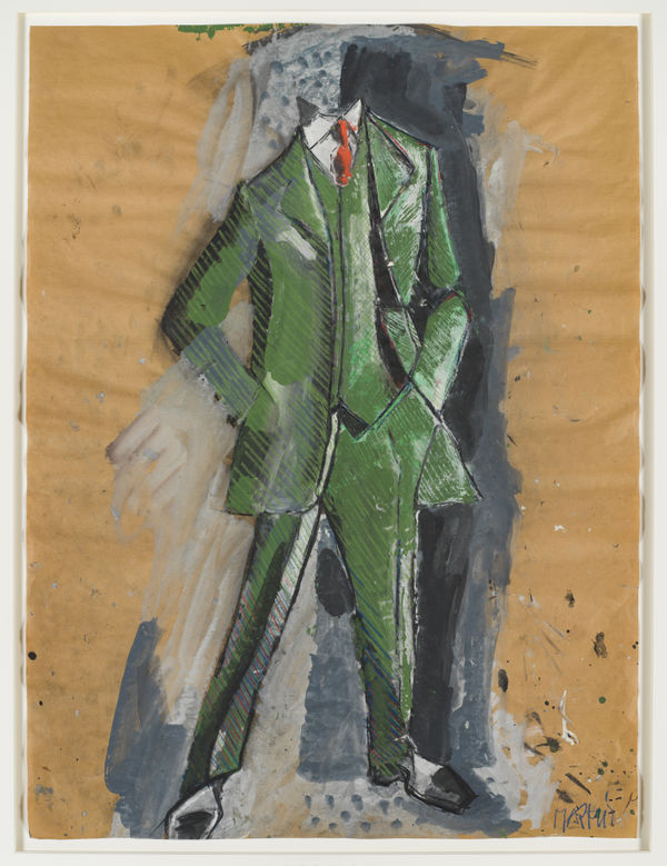 Markus Lüpertz, Ohne Titel / zu Mann im Anzug - dithyrambisch, 1976