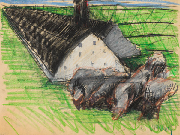 Markus Lüpertz, Ohne Titel - dithyrambisch, 1970 ca.