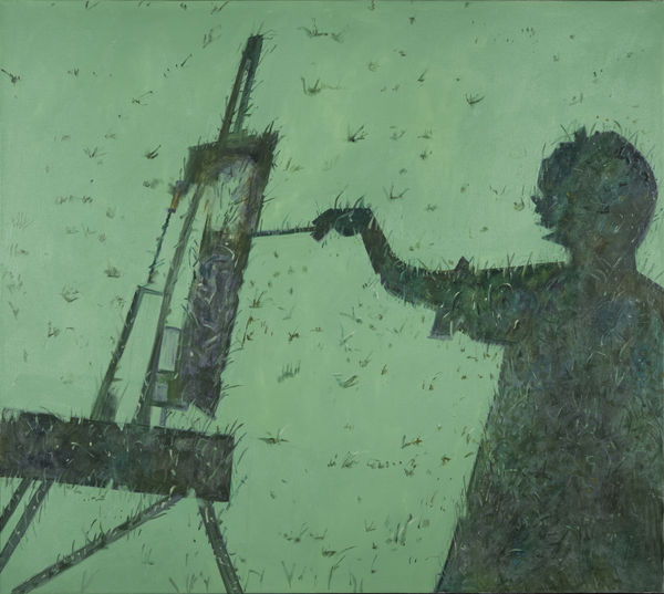 Lois Dodd, Shadow with Easel, 2010