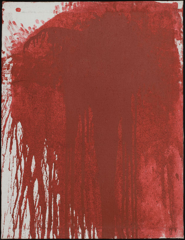Hermann Nitsch, Schüttbild (Pour-painting), 1983