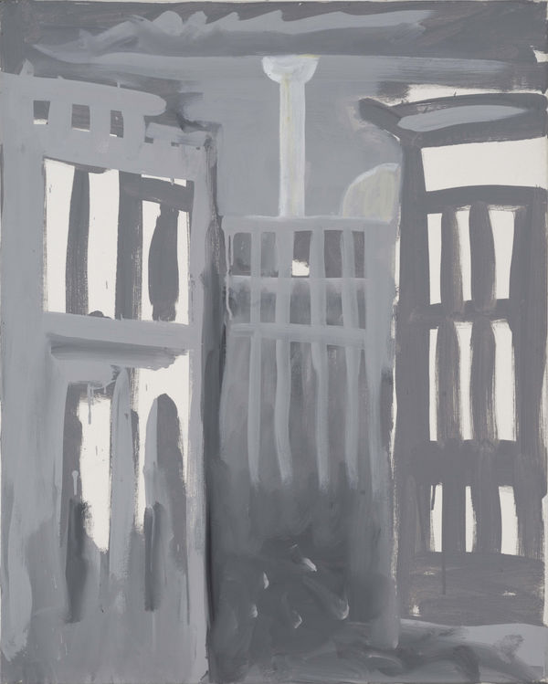 Karl-Horst Hödicke, Preußischer Landtag und Martin-Gropius Bau vor Fernsehturm, 1992