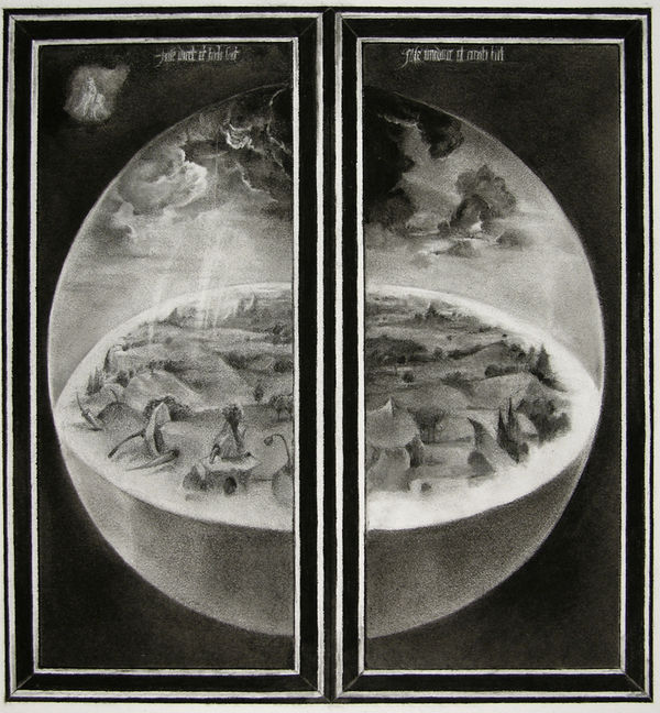 Robert Longo, Untitled (After Bosch, Outer Wings from Triptych of Garden of Earthly Delights, c. 1500), 2008