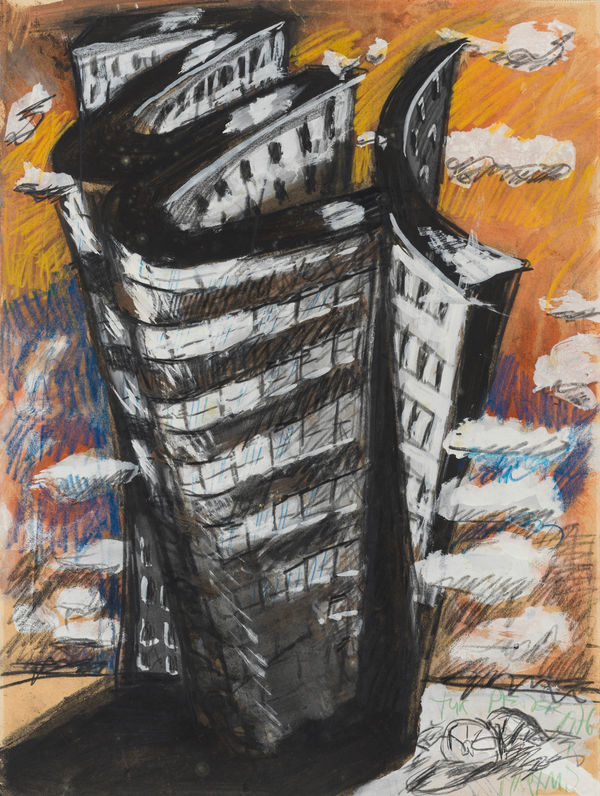 Markus Lüpertz, Ohne Titel / zu Babylon - dithyrambisch, 1976