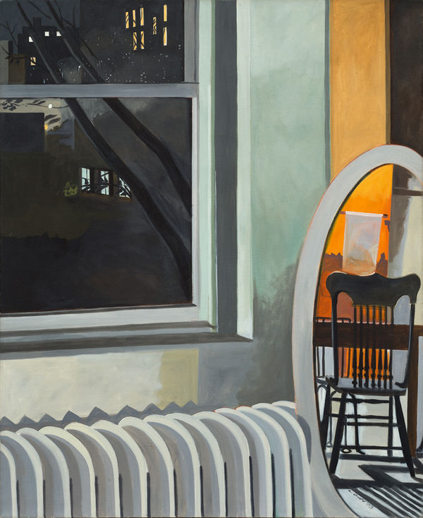 Lois Dodd, Night Sky Loft, 1973