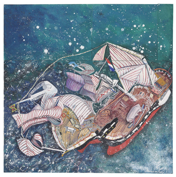 Malcolm Morley, Sailing Vessel Floundering in Stormy Seas, 1996