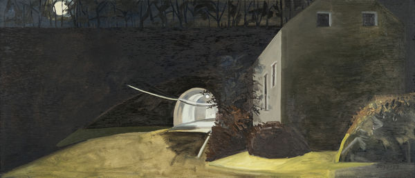 Lois Dodd, Tunnel at Vail, Full Moon (N.J.), 1977