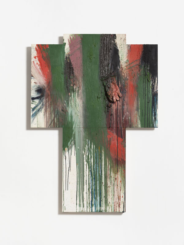 Arnulf Rainer, Kreuz mit Handschuh, 1980-86