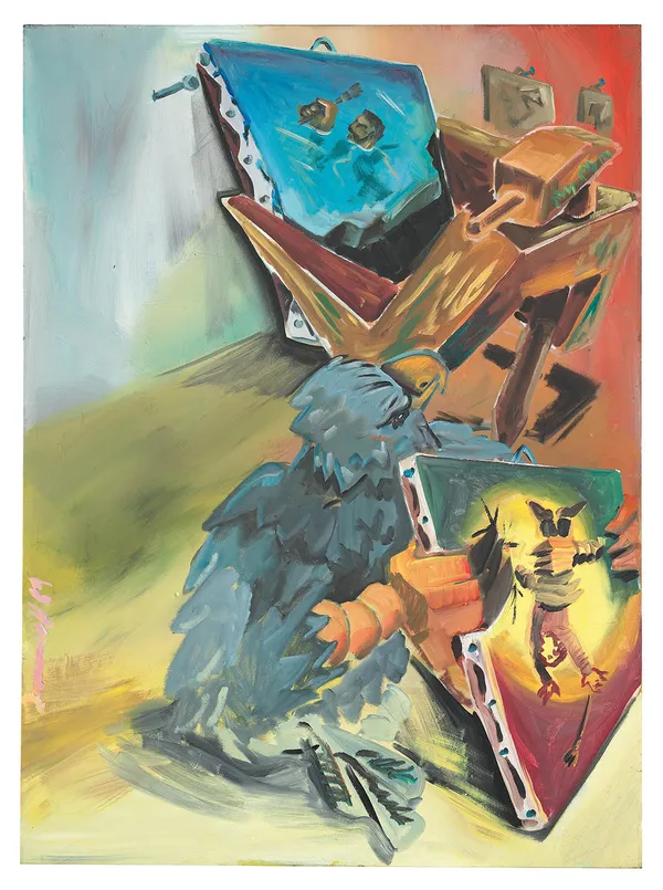 Jörg Immendorff, Wir können zufrieden sein II (We can be satisfied II), 1981