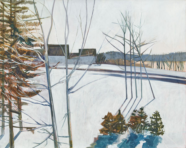 Lois Dodd, Morning Snowfield, 1983