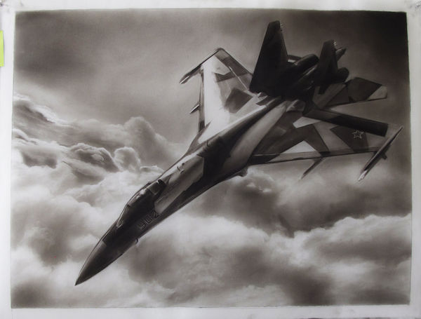 Robert Longo, Study of Russian Jet, 2012
