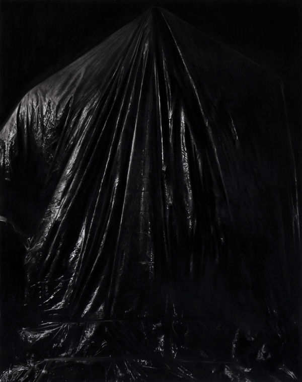 Robert Longo, Study of Robert E. Lee Statue Covered, 2018
