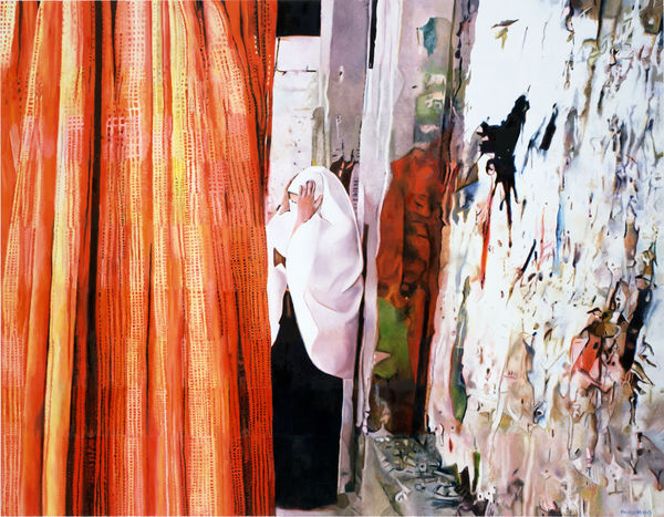 Malcolm Morley, Orange Curtain, 2003