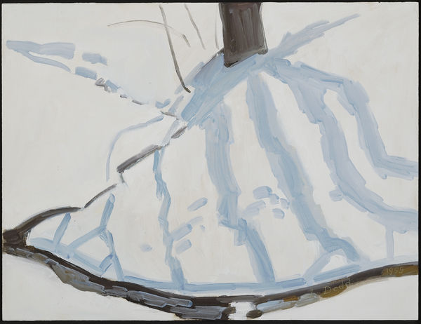 Lois Dodd, Tree Shadow on Snow, 1995