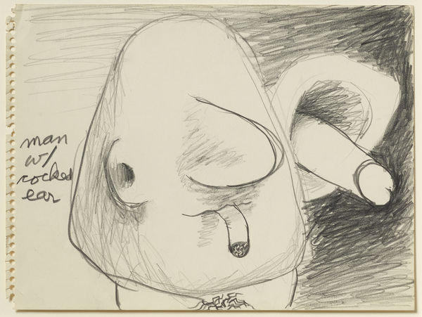 Lee Lozano, Untitled (Man with Cocked Ear), 1964 ca.