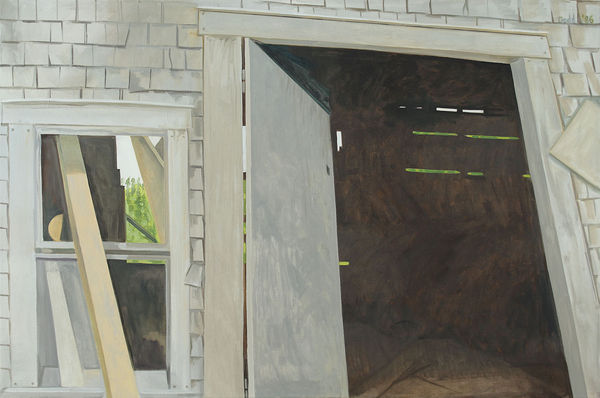 Lois Dodd, Door, Window, Ruin, 1986