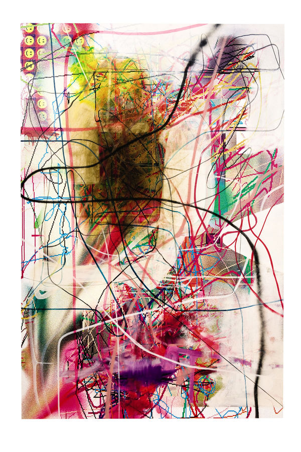 Albert Oehlen, Im Garten Arbeiten (Working in the Garden), 1996