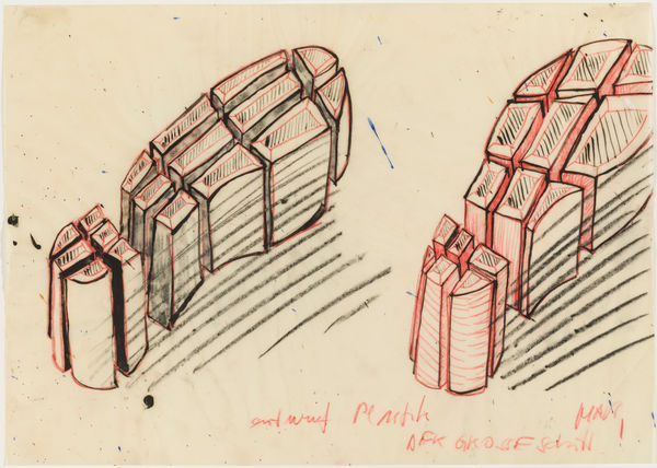 Markus Lüpertz, Entwurf für die Plastik “Der grosse Schritt”, 1968 ca.