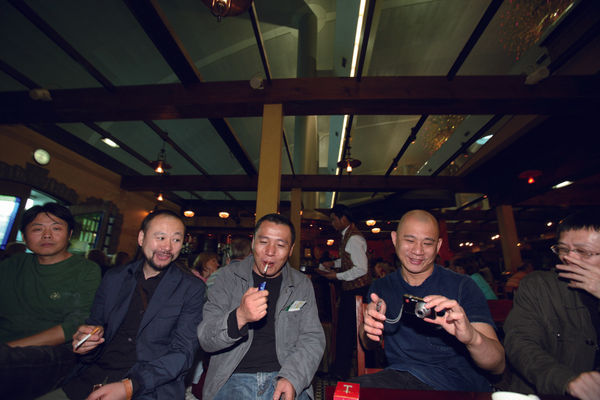 Xue Song with Song Yonghong, Cang Xin and Fang Lijun in Greece in 2008