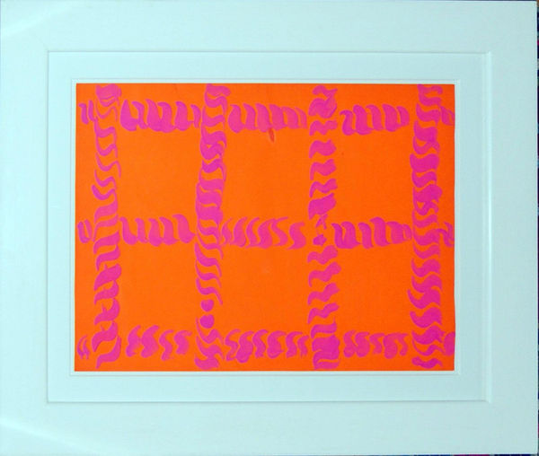 Carla Accardi ( 1924 Trapani - 2014 Roma ) , Arancio Rosa Fluorescente , 1966