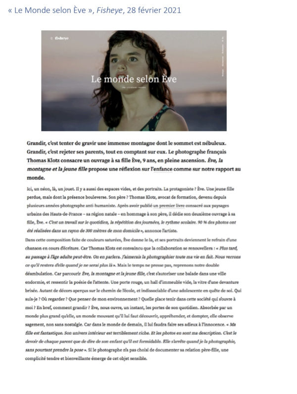 FISHEYE, Le monde selon Eve