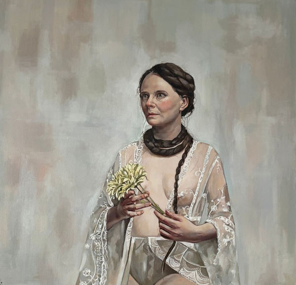 Dani Bergson Faded Bloom Oil on canvas 86 x 85cm £4,320