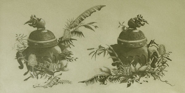 Jessica Holmes Dragon Vase Pencil on paper 37x65x2cm £420