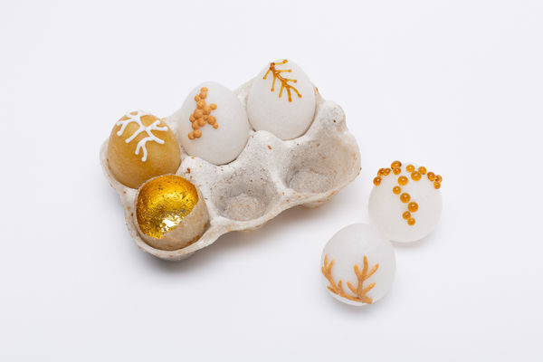 Julie Light Evolution (Free Range) Glass (pate de verre) and metal leaf 8x16x11cm £960