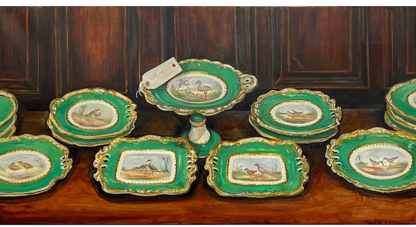 Nicole Price Reserved Oil on French polyester canvas 54 x 100 cm (framed) £2580