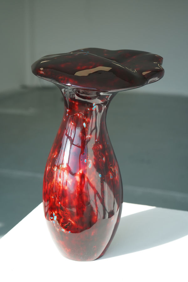 Luyin Cao Idol and Offering Sculpture Chinese lacquer, Silver leaf, Linen, Earth. 43x 30x 30 cm £9600