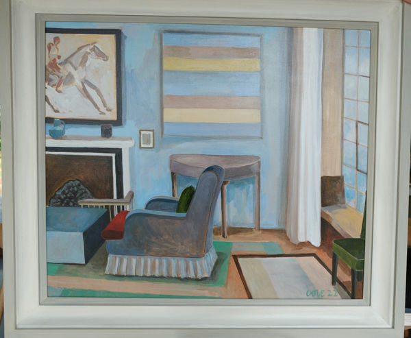 With My Back To The World 2022 70X60Cm Oil On Canvas