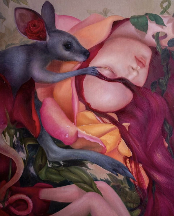 Sleeping Rose, 2021 Oil on board 50 x 40 cm | 19.68 x 15.74 in