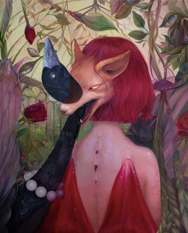 The Sin Eater, 2021 Oil on board 50 x 40 cm | 19.68 x 15.74 in