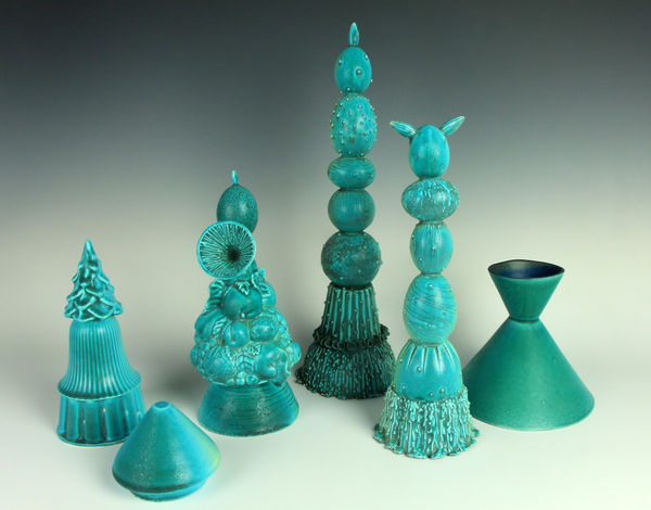Genus, 2014 Slip-cast and hand built porcelain, underglaze, glaze
