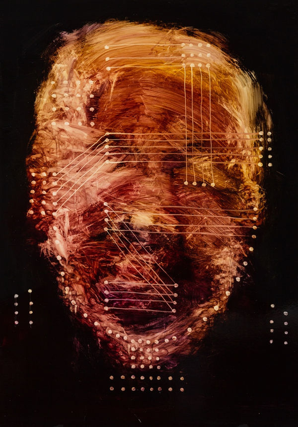 Untitled, 2013 Oil paints and oil based inks on board